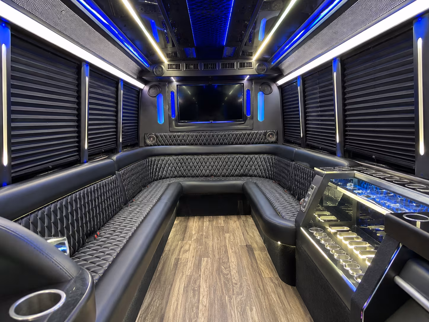 15 Passenger Party Bus Interior