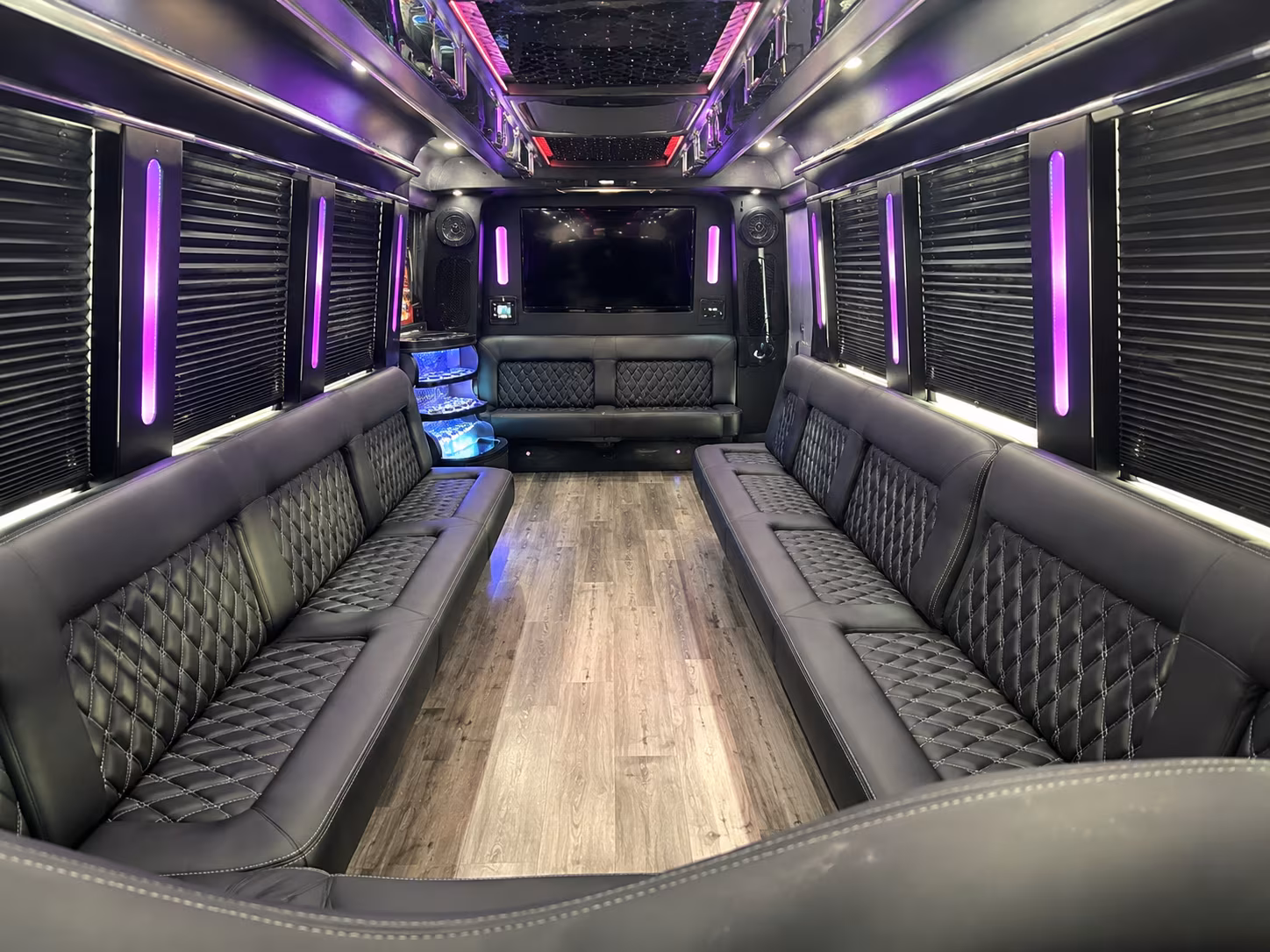 28 Passenger Party Bus Interior
