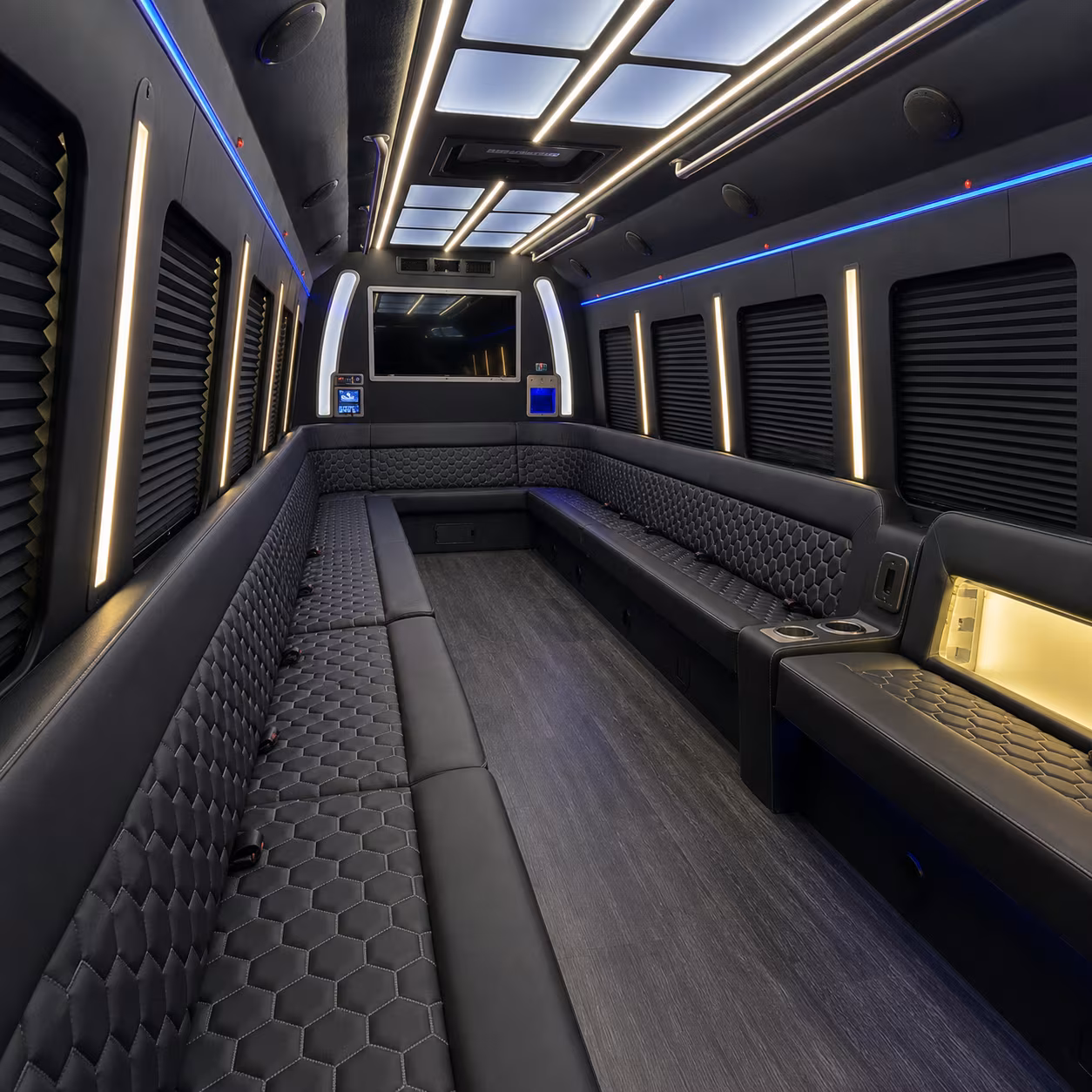 30 Passenger Party Bus Interior
