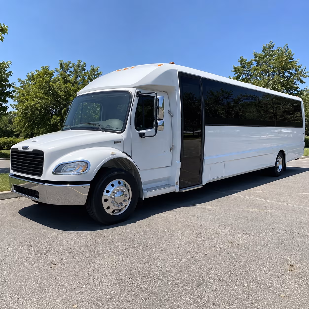 Orange Airport Shuttle & Transportation party bus exterior