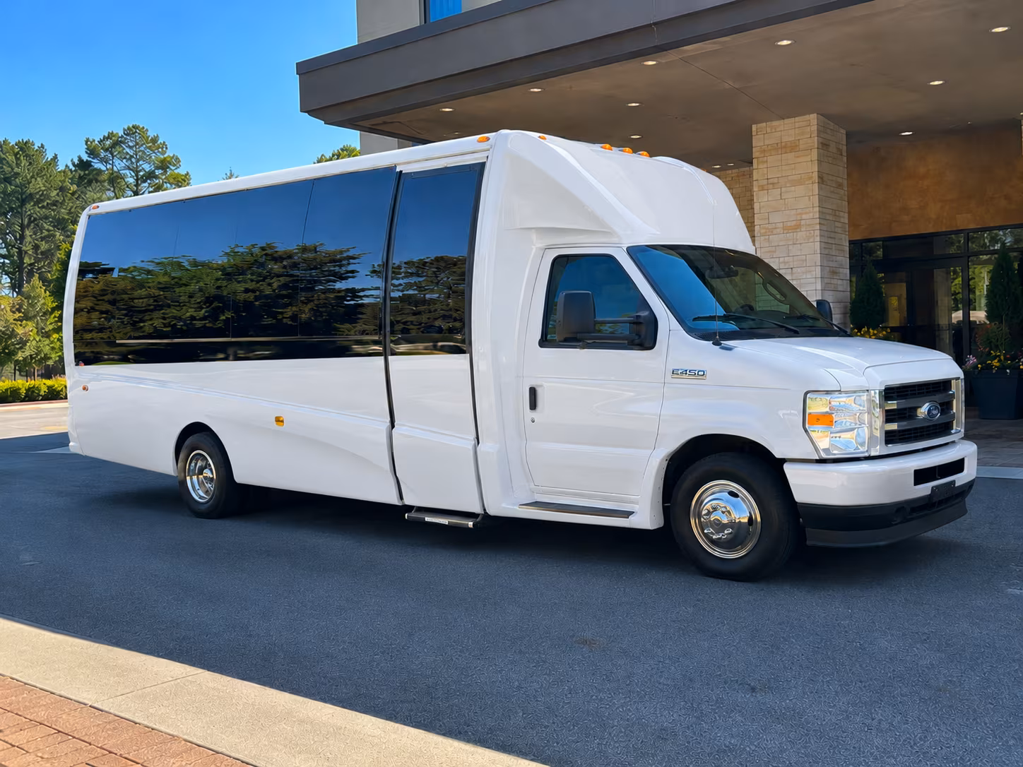 Orange Airport Shuttle & Transportation party bus exterior