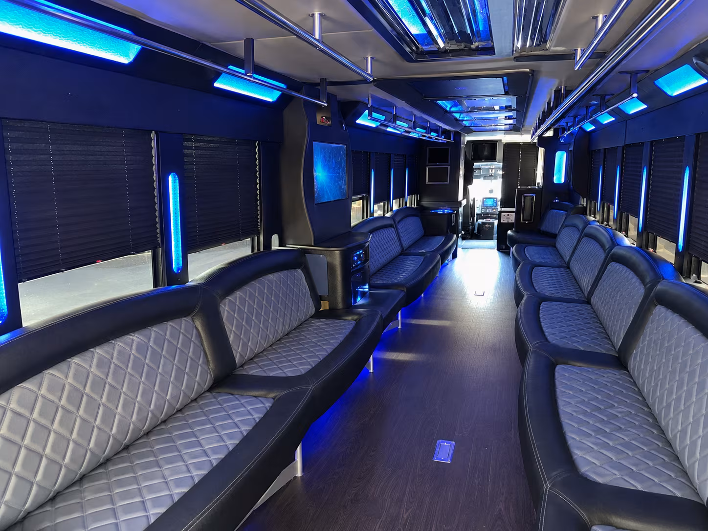 Orange Birthday, Sweet 16, & Quinceañera Transportation onboard seating