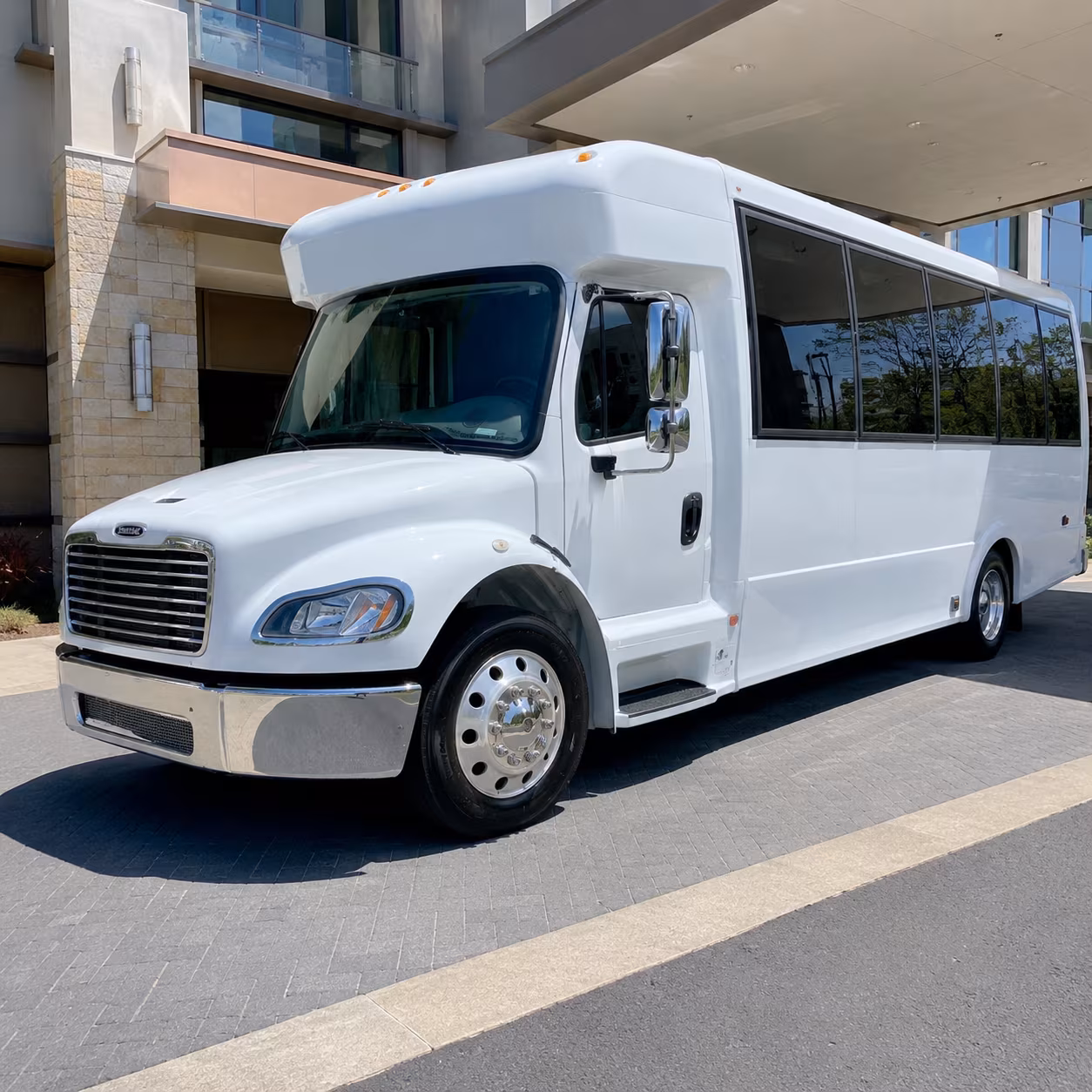 Orange School Event Transportation party bus exterior