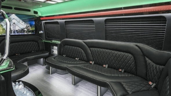 Interior of Charter Bus Company Garden Grove's 15 Passenger Party Bus in Garden Grove
