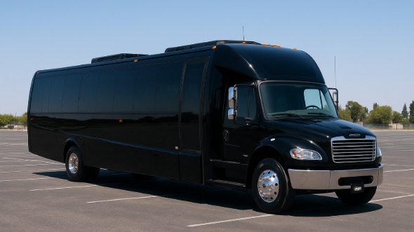 Exterior of Charter Bus Company Irvine's 30 Passenger Party Bus in Irvine