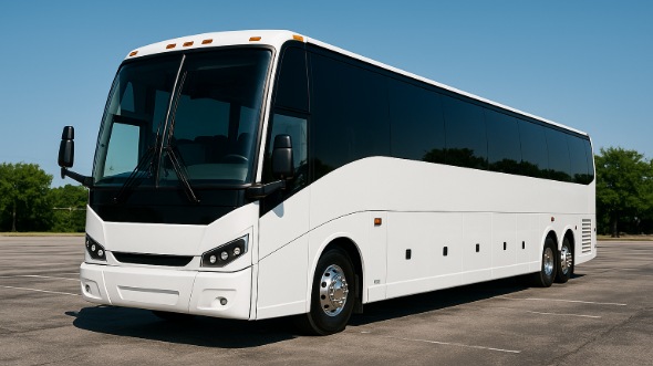 Exterior of Charter Bus Company Fullerton's 40 Passenger Party Bus in Fullerton