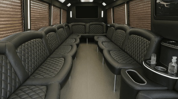 Interior of Charter Bus Company Placentia's 40 Passenger Party Bus in Placentia