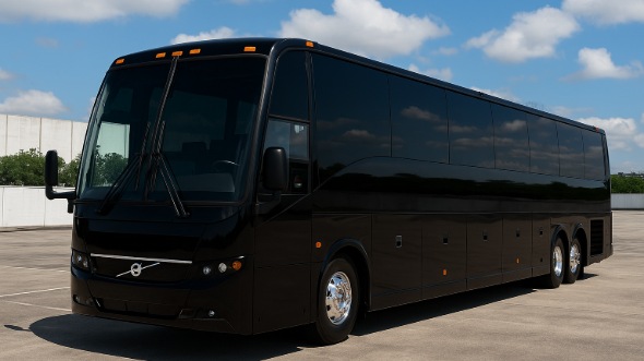 Exterior of Charter Bus Company Orange's 47 Passenger Charter Bus in Orange