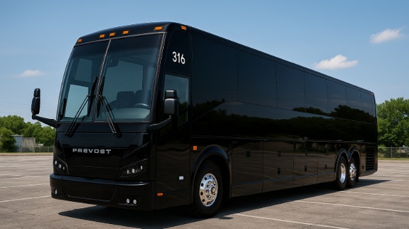 Exterior of Charter Bus Company Orange's 54 Passenger Charter Bus in Orange