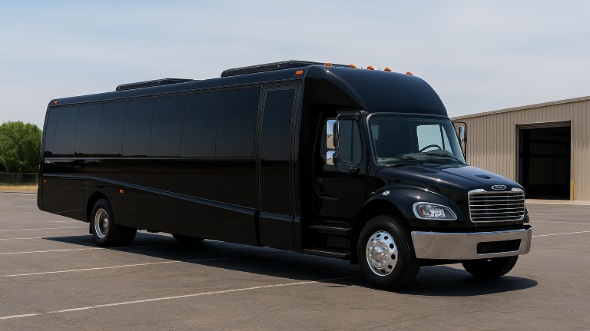 orange concert transportation minibus rental